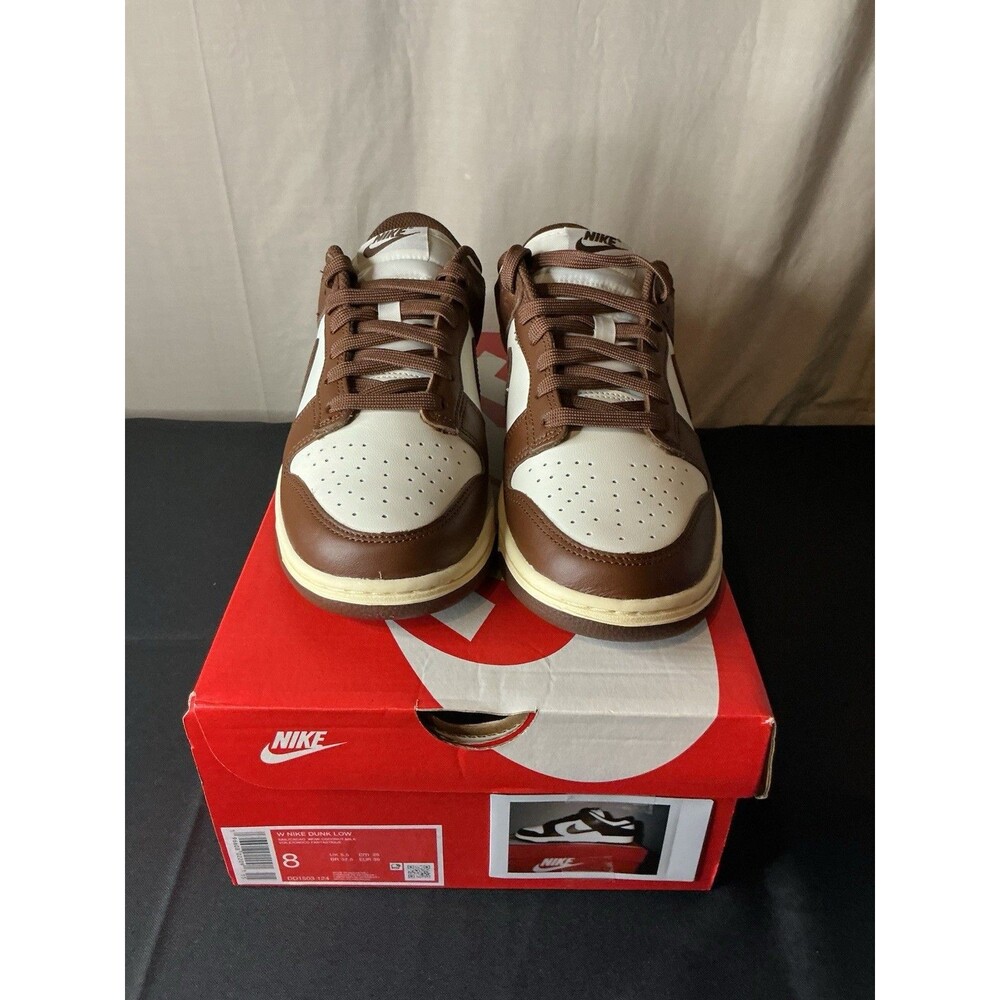 Nike Dunk Low Brown/White Leather Low Top Sneakers Womens US 8 DD1503-124 - Picture 2 of 4